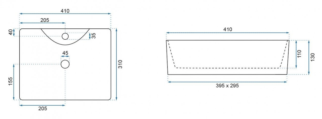 Poze Lavoar Kelly Mini alb ceramica sanitara - 41 cm
