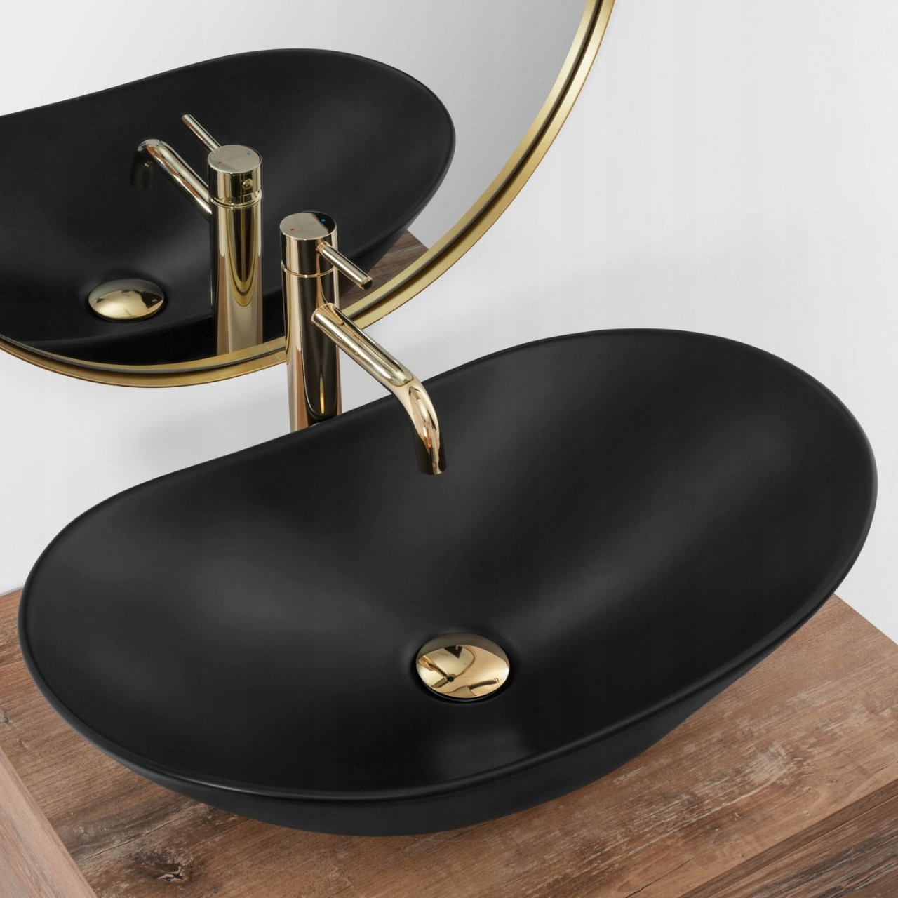 Poze Lavoar Royal negru mat ceramica sanitara – 61,5 cm