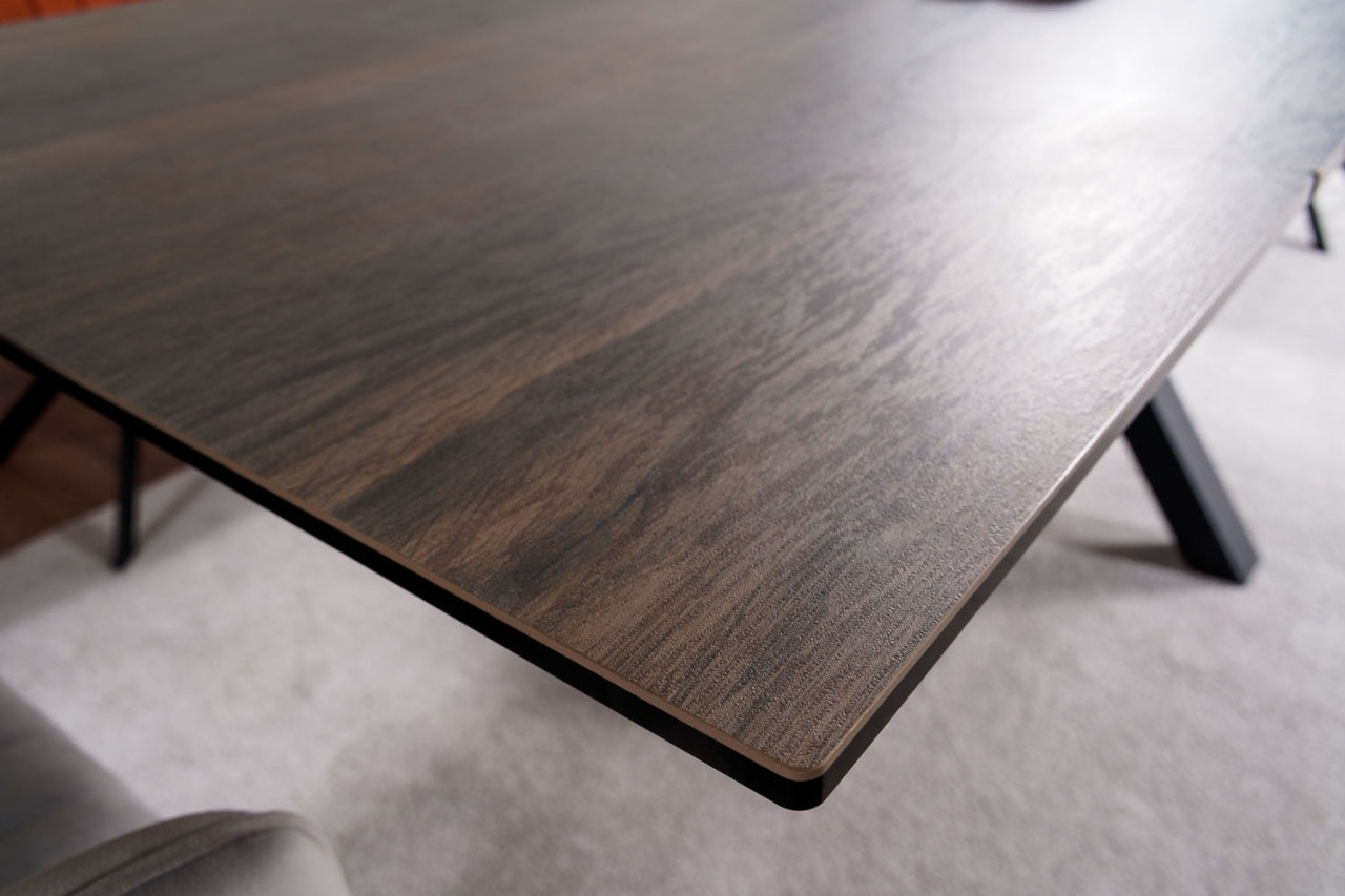 Poze Masa extensibila Columbus Ceramic maro/negru mat - L160-240 cm