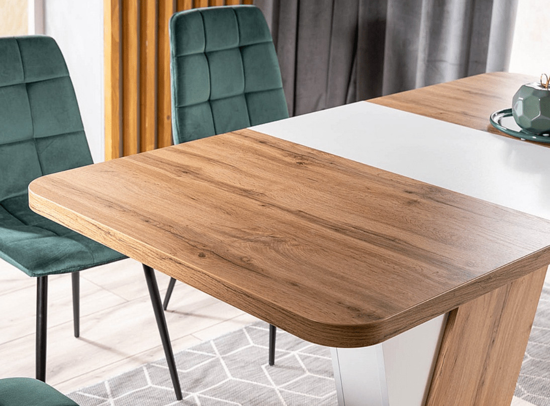 Poze Masa extensibila Crocus Alb/Stejar – L120-160 cm