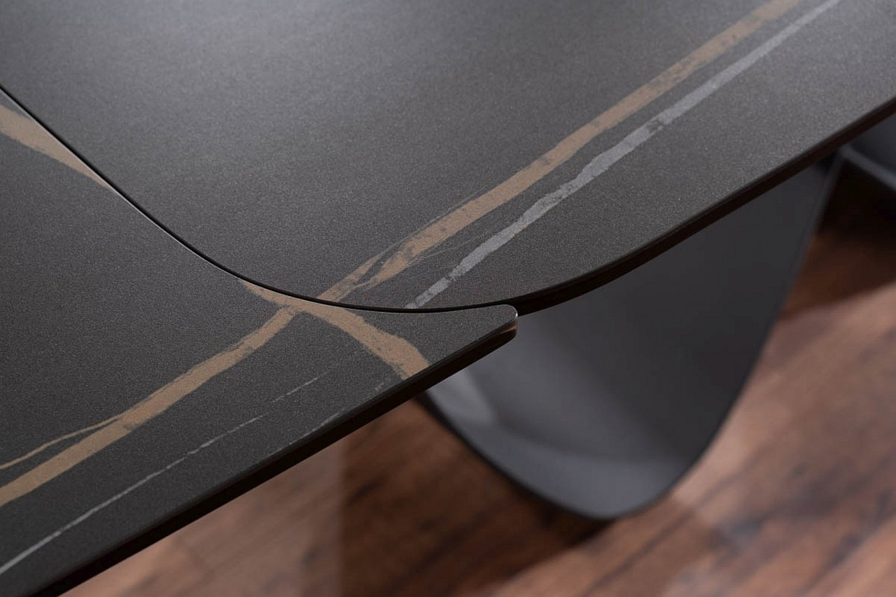 Poze Masa extensibila Infinity Ceramic negru/negru mat - L160-240 cm