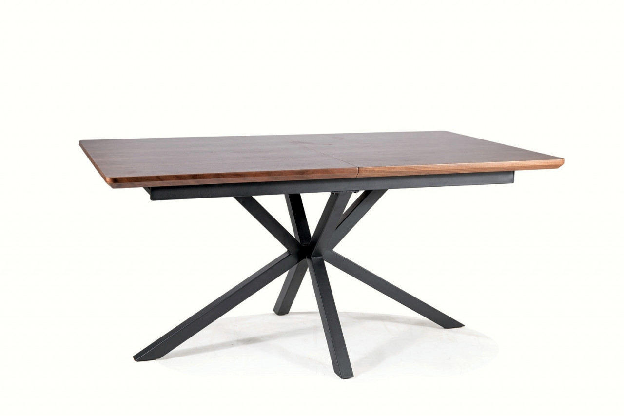 Poze Masa extensibila Logan nuc/negru - L160-200 x l90 x h75 cm homewish.ro