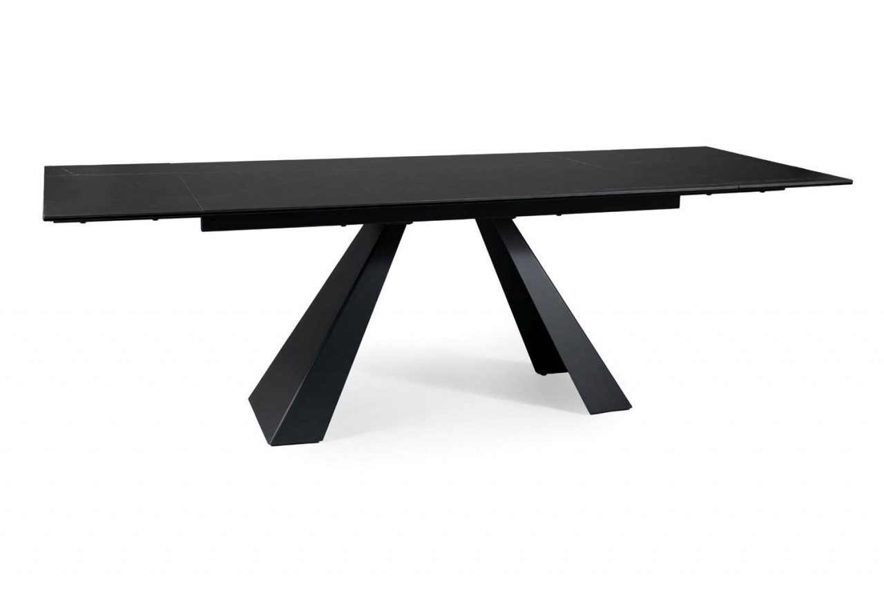 Masa extensibila salvadore ceramic sahara negru - l160-240 cm