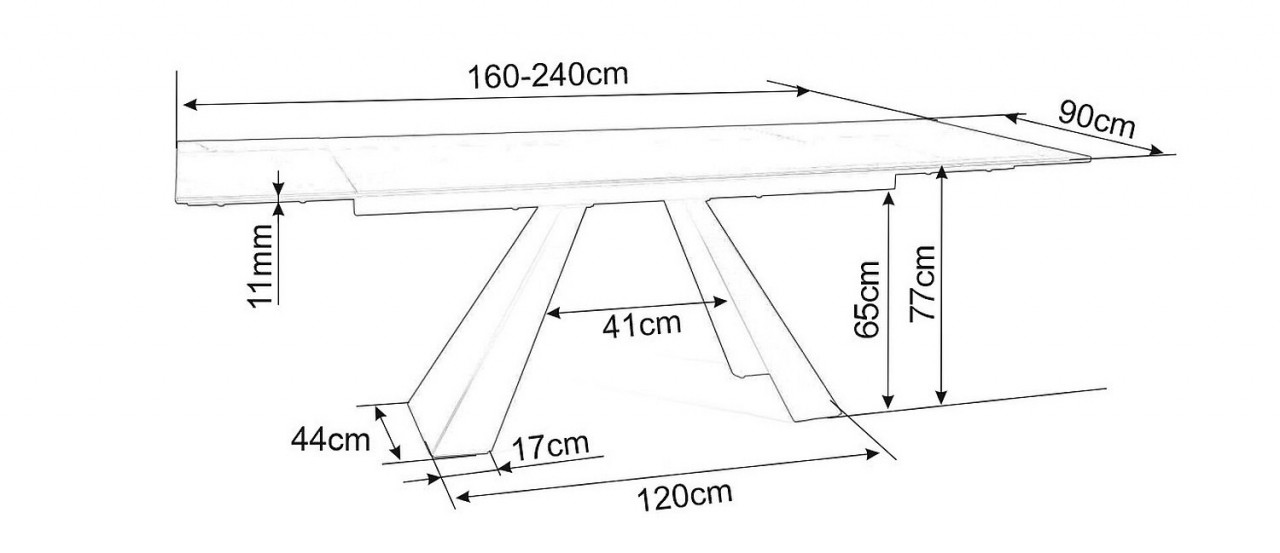 Poze Masa extensibila Salvadore Ceramic Sahara Negru - L160-240 cm