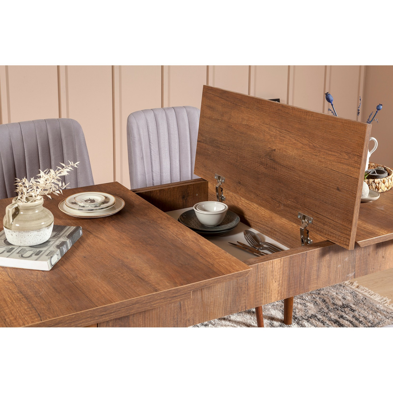 Poze Masa extensibila Vina - Walnut