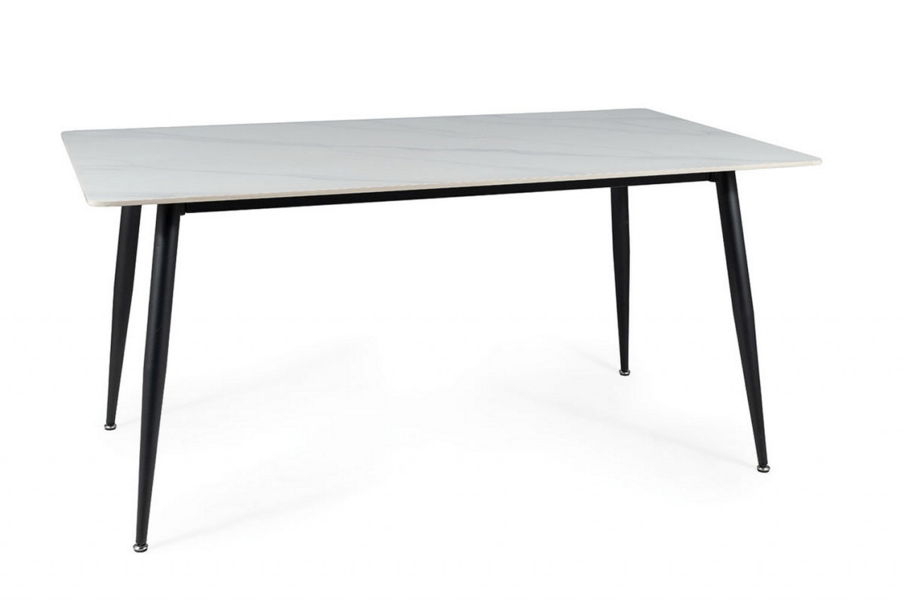 Poze Masa Rion marmura alba/negru mat – L160xl90xh76 cm