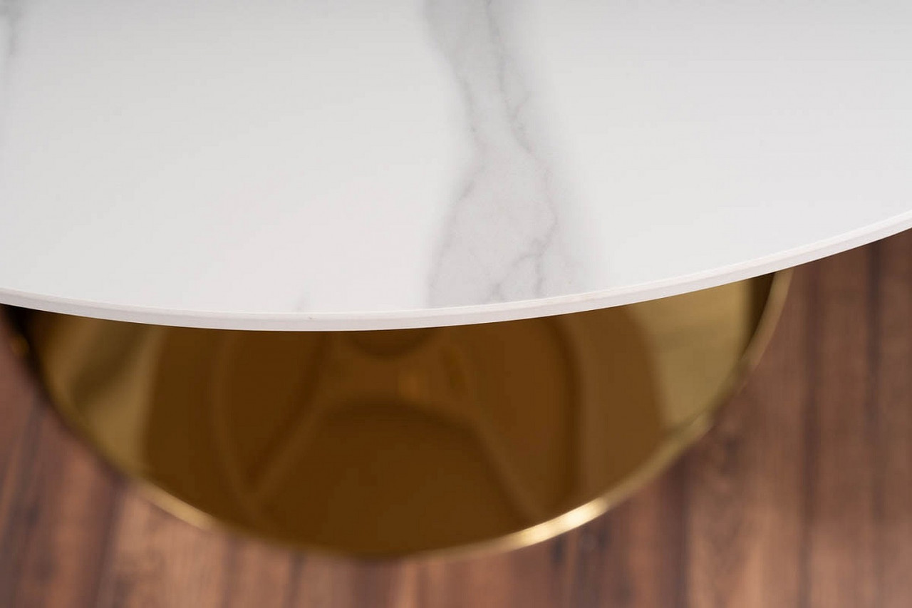 Poze Masa rotunda Espero alb/gold– ø90 / h75 cm