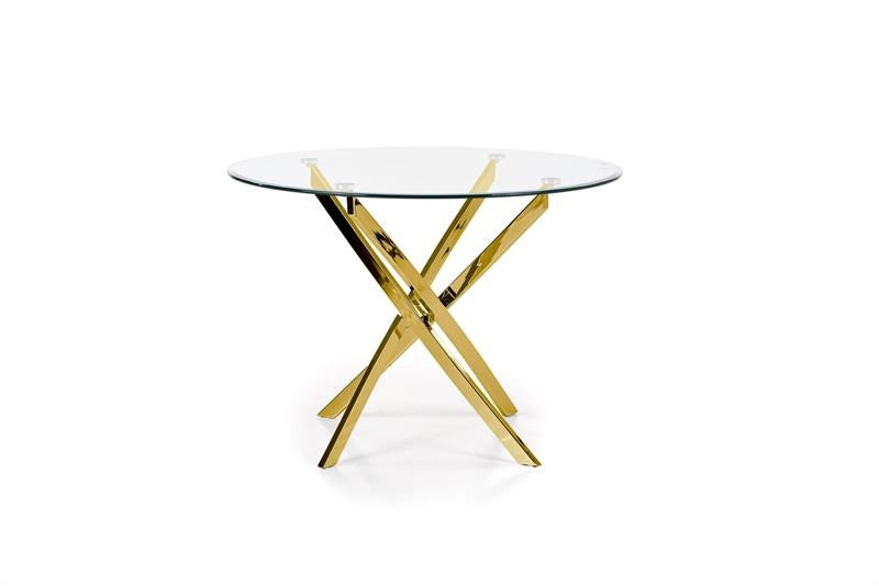 Poze Masa rotunda sticla Raymond gold – d 100 x h 73 cm