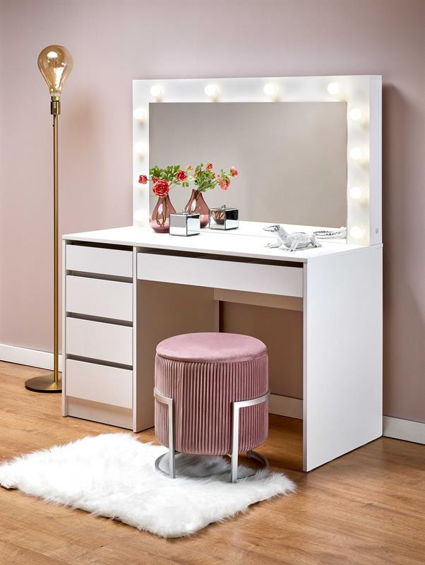 Poze Masuta de toaleta cu oglinda si LED Hollywood XL – Alb