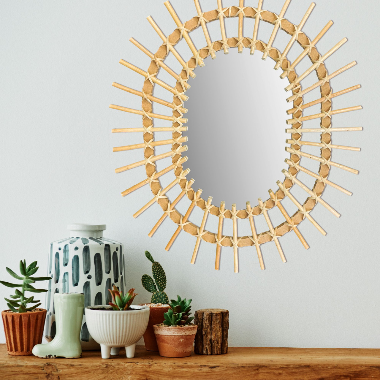 Poze Oglinda Boho 57CM QDJ5749