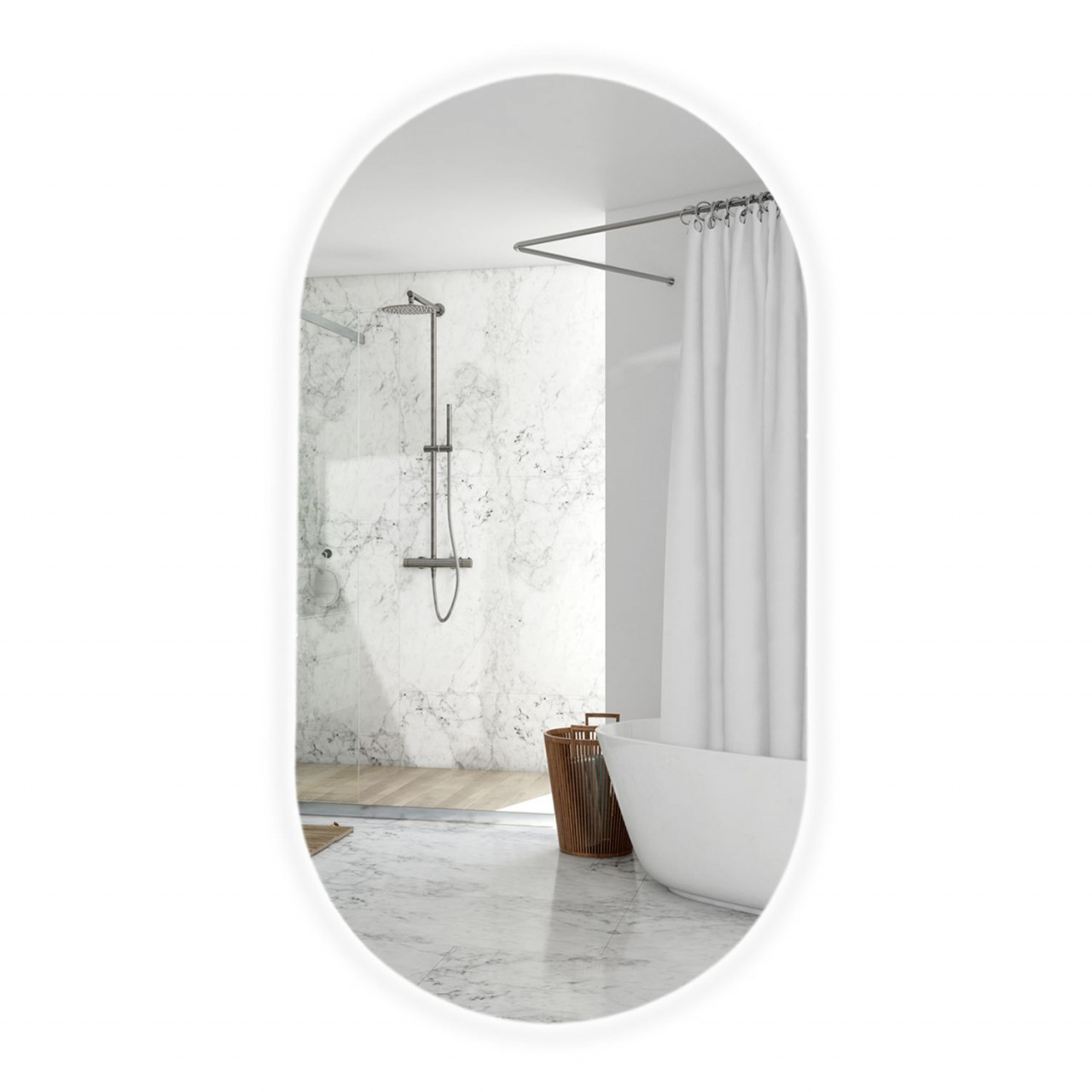 Poze Oglinda LED Egg 50x90 cm