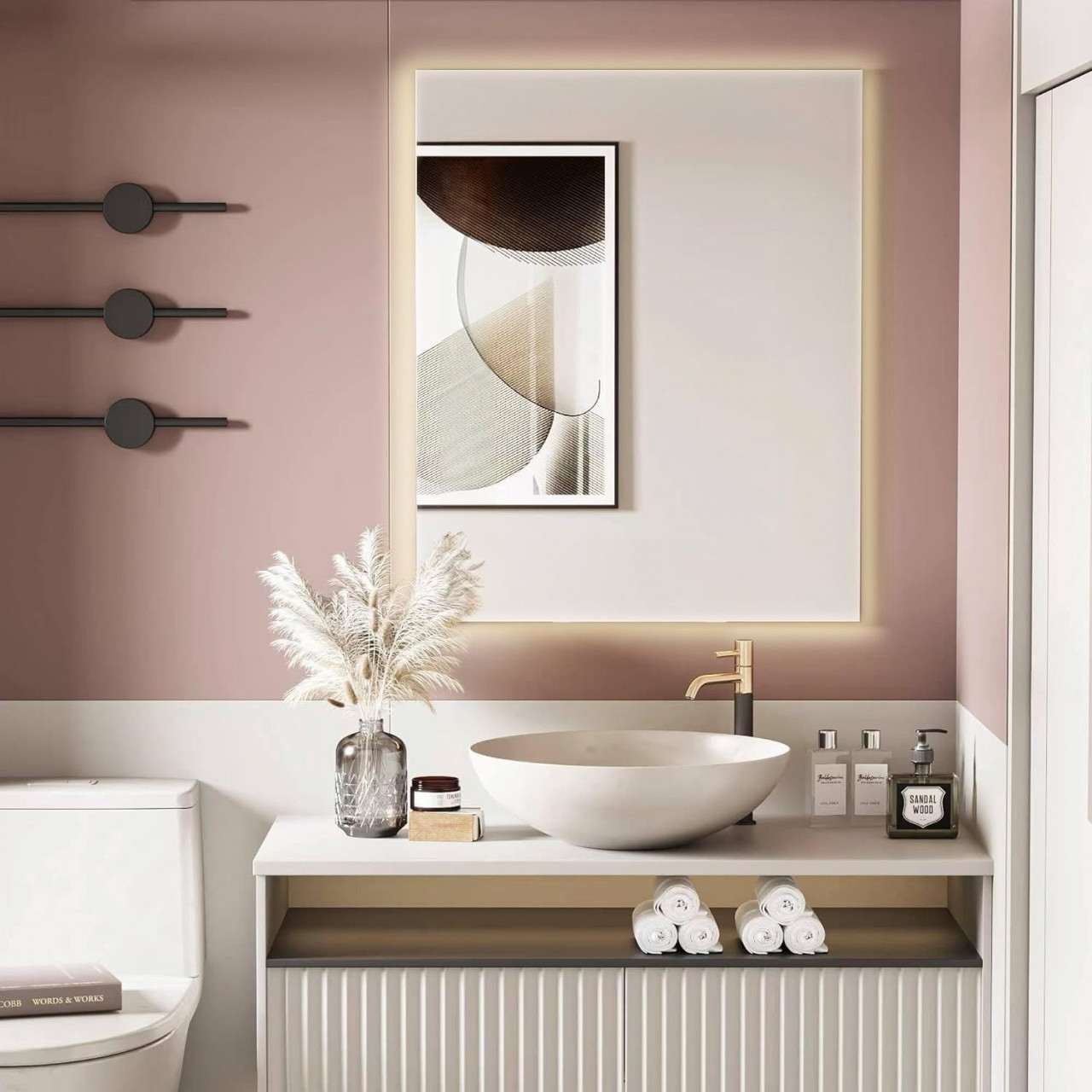 Poze Oglinda LED SQR 50x100cm