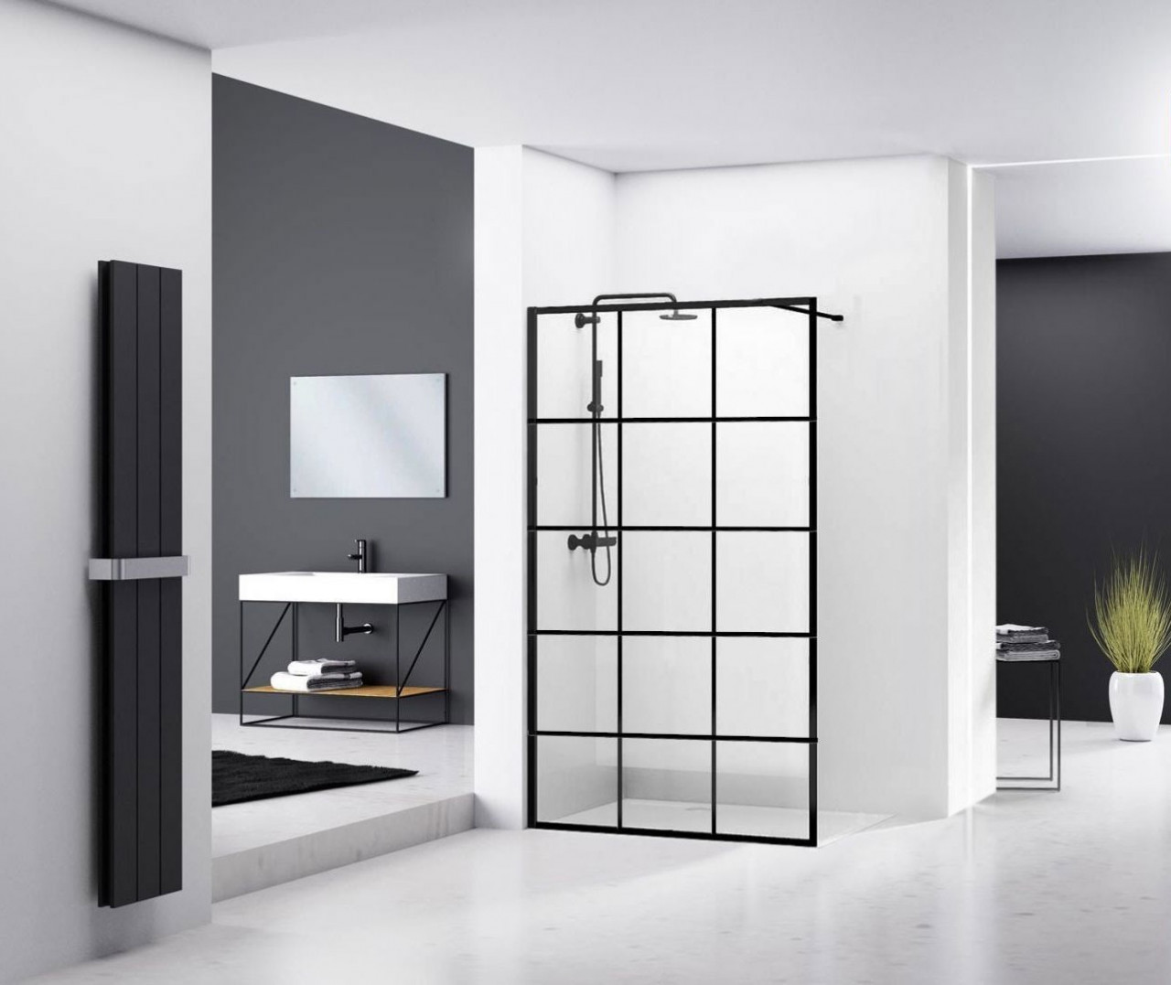 Poze Paravan dus walk-in Bler 1 - 120x195 cm