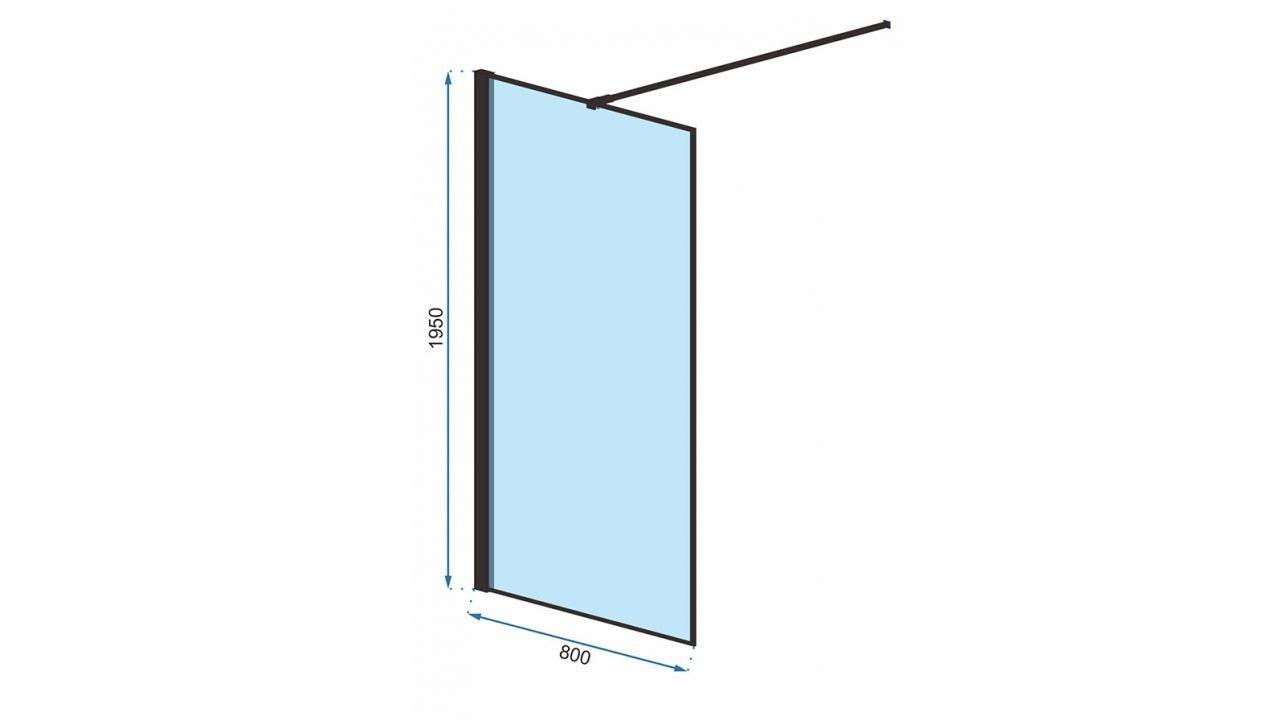 Poze Paravan dus walk-in Bler - 100x195 cm