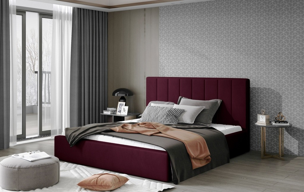 Poze Pat tapitat Audrey – 160/200, L223 x l160 x h93 cm