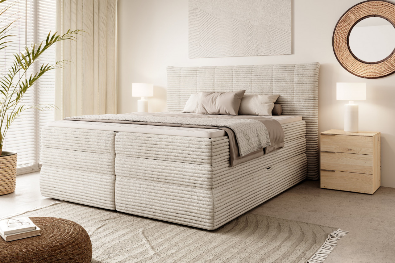 Poze Pat tapitat boxspring Amber 160x200 cm