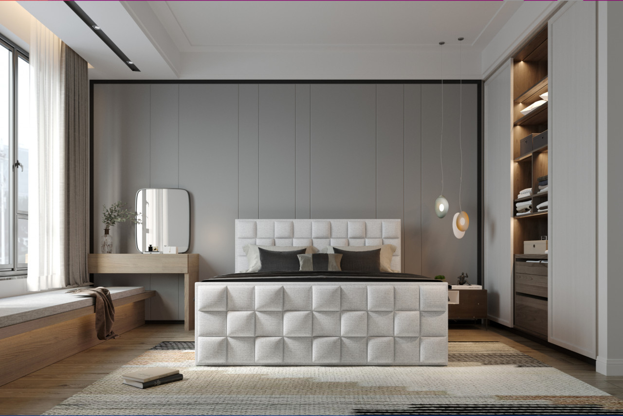 Poze Pat tapitat boxspring Flop 160x200 cm