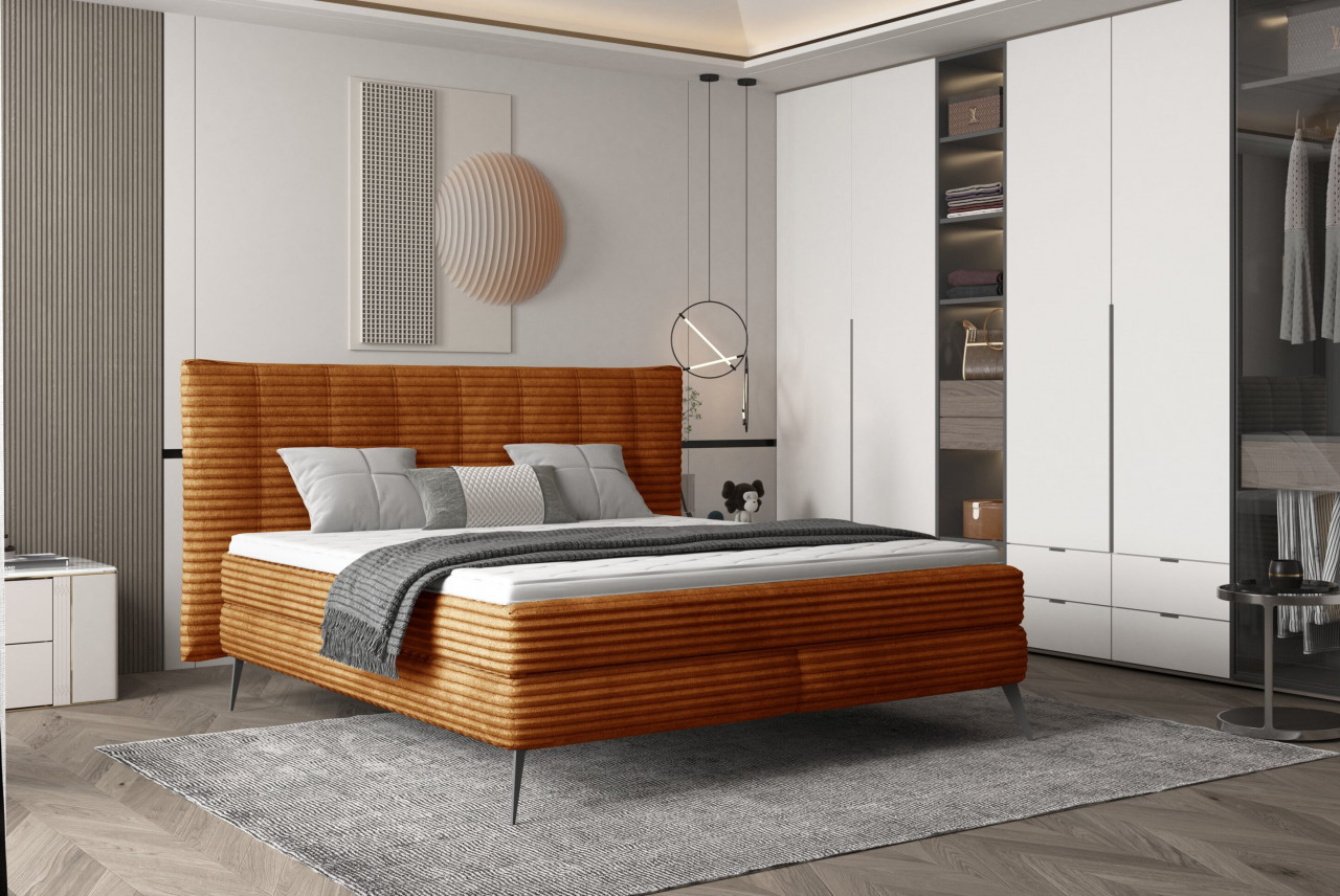 Poze Pat tapitat boxspring Lucy 160x200 cm