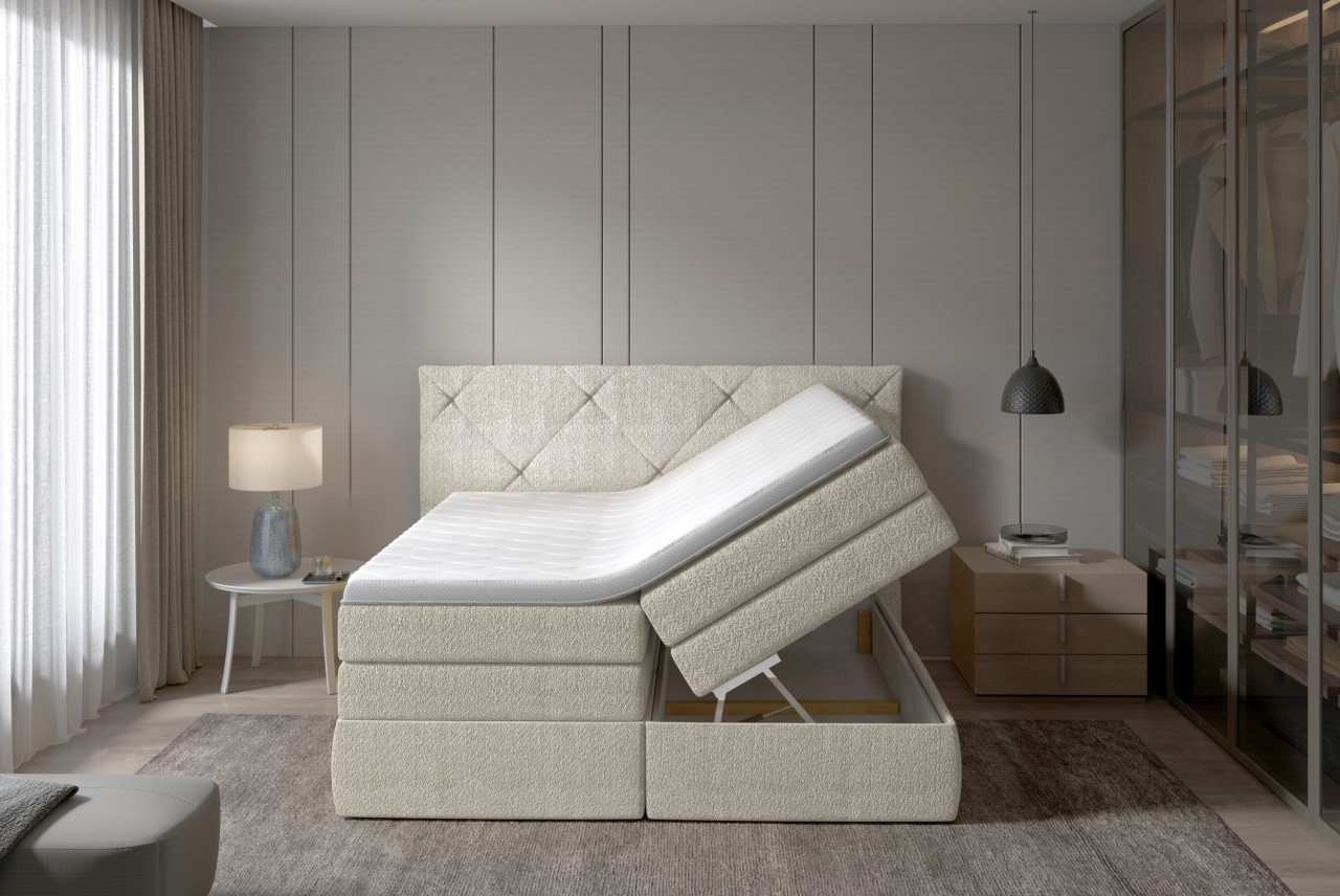 Poze Pat tapitat boxspring Lungo 140x200 cm