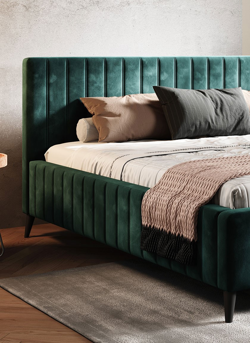 Poze Pat tapitat boxspring Maggie 180x200 cm