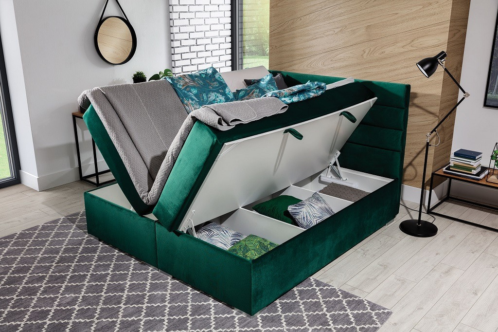 Poze Pat tapitat boxspring Softy – 140/200 cm