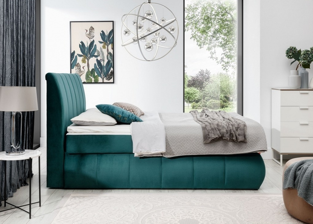 Poze Pat tapitat boxspring Vincenzo – 160/200 cm
