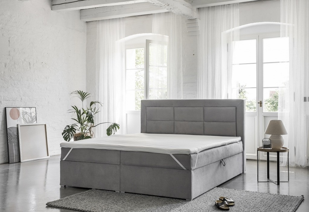 Poze Pat tapitat boxspring Vivre – 180/200 cm