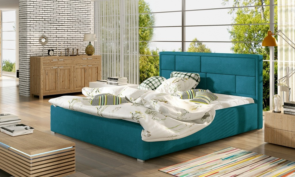 Poze Pat tapitat Latina – 140/200, L223 x l140 x h93 cm