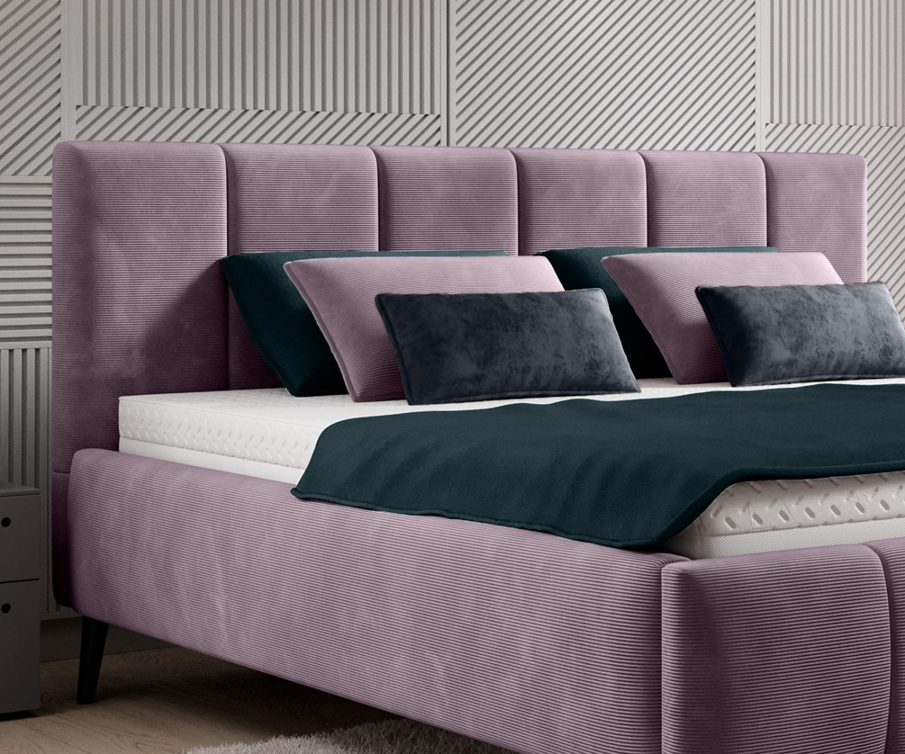Poze Pat tapitat Riva 160x200 cm
