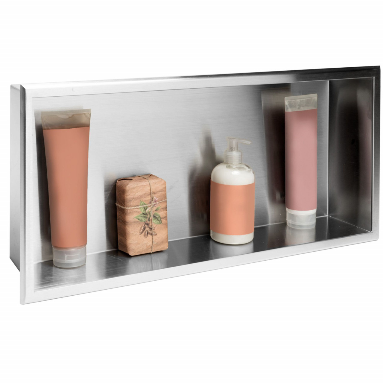 Poze Raft incastrat pentru baie 30x60 argintiu periat