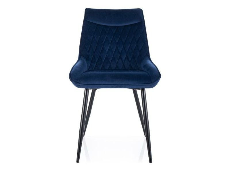 Poze Scaun Agat velvet bleumarin Blu86/negru