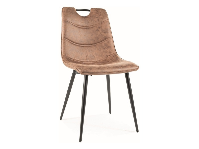 Poze Scaun Aloe tapitat maro deschis/negru tap.212