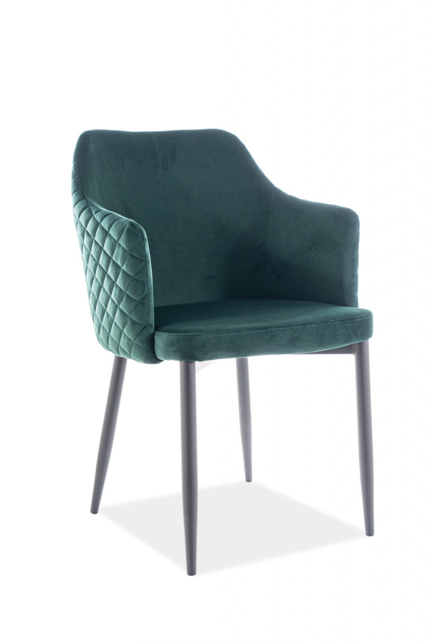 Poze Scaun Astor Velvet Verde / Negru - l46 x A46 x h84 cm