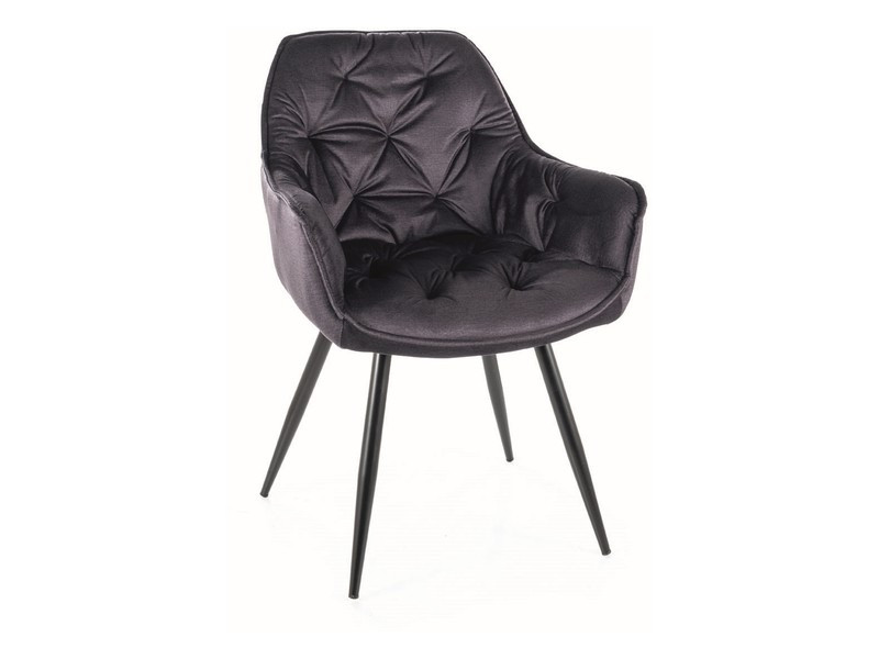 Poze Scaun Cherry velvet gri inchis/negru Monolith97