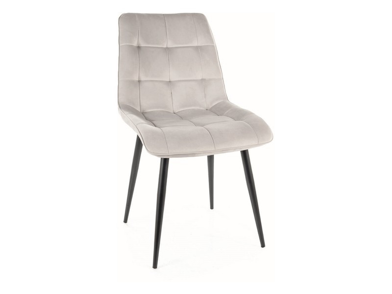 Poze Scaun Chic velvet gri deschis Blu03
