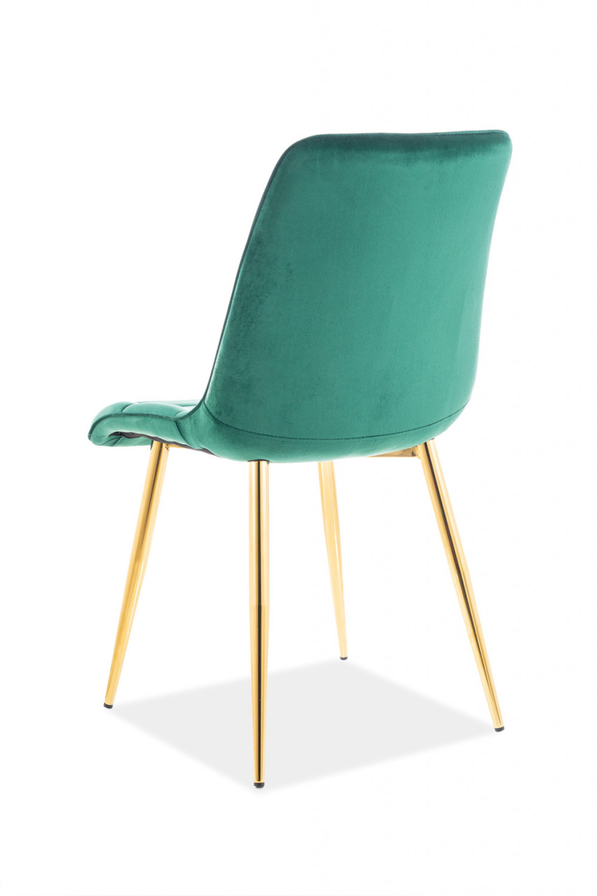 Poze Scaun Chic velvet verde/auriu Blu78