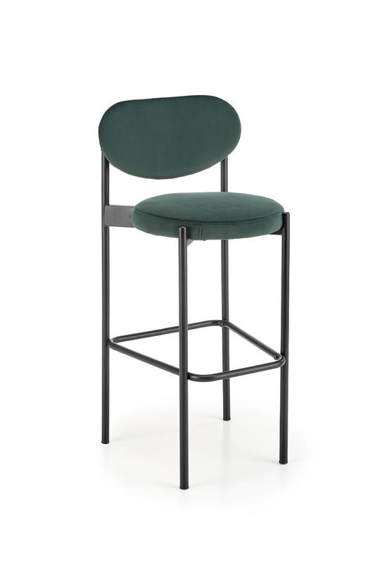Scaun de bar h-108 velvet verde