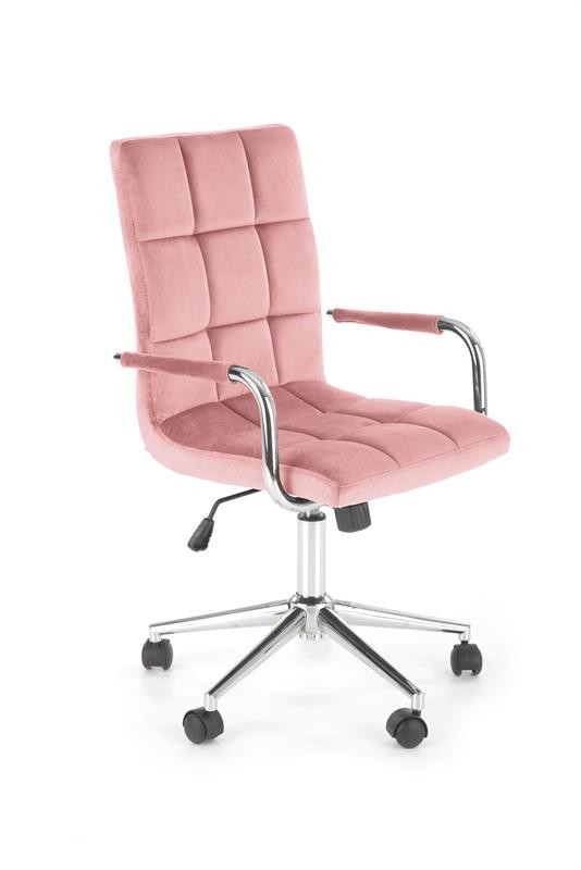 Poze Scaun de birou Gonzo 4 Velvet Roz – H105 cm