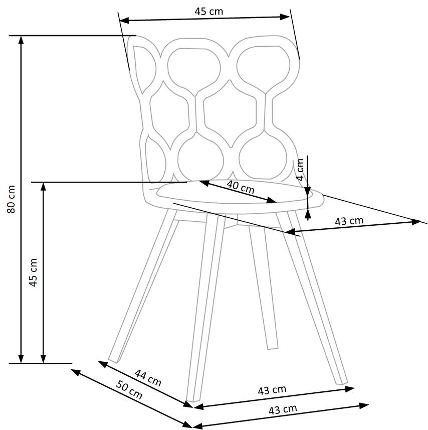 Poze Scaun K308 material gri