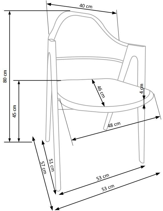 Poze Scaun K344 material gri