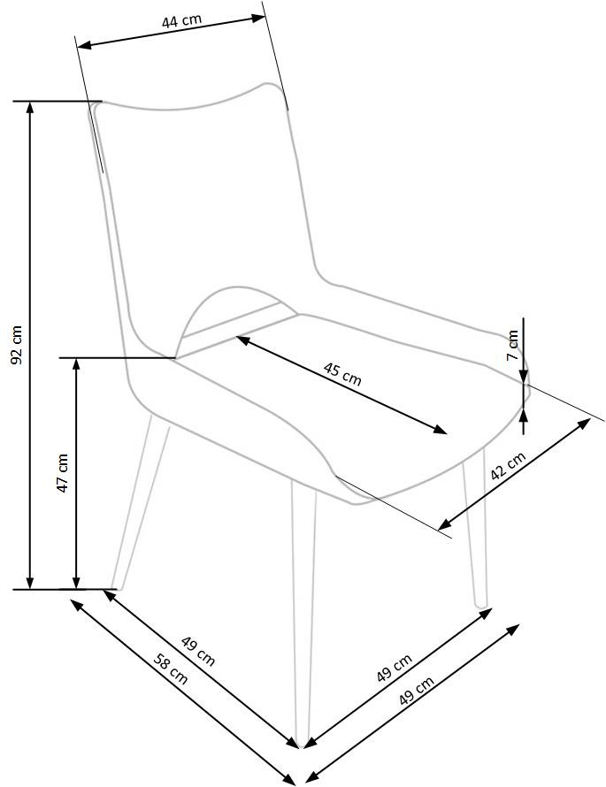 Poze Scaun K369 material gri