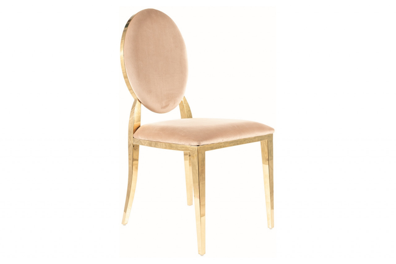Poze Scaun King velvet bej/auriu Blu28