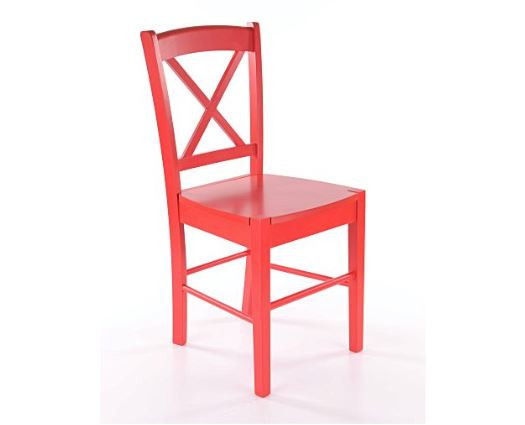 Scaun lemn cd-56 rosu - h 85 cm