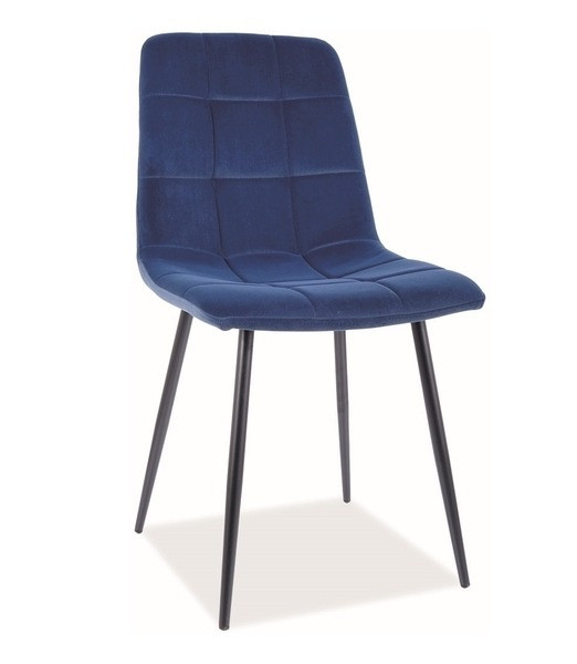 Poze Scaun Mila matt velvet albastru79/negru