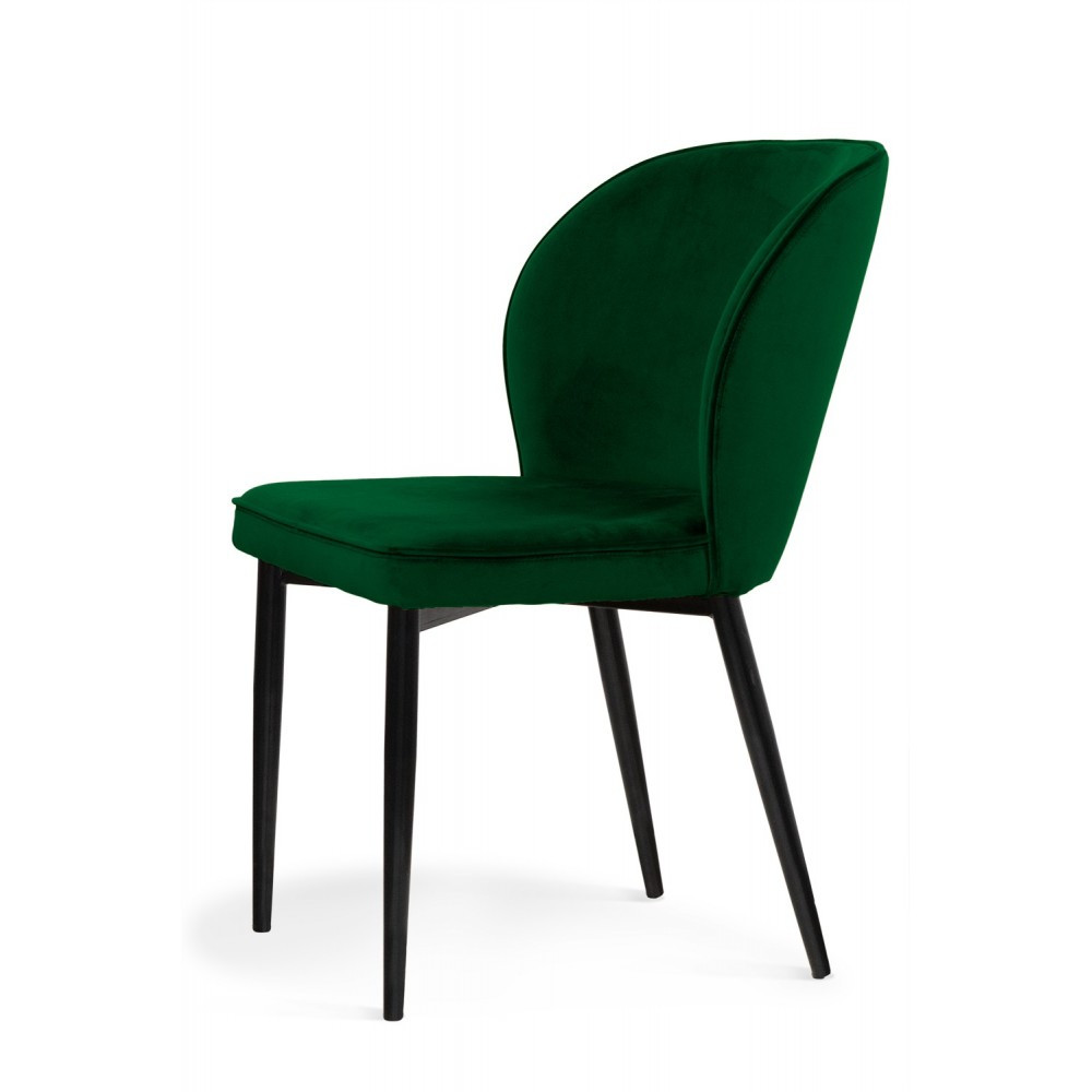 Poze Scaun tapitat Aine verde/negru h87 cm