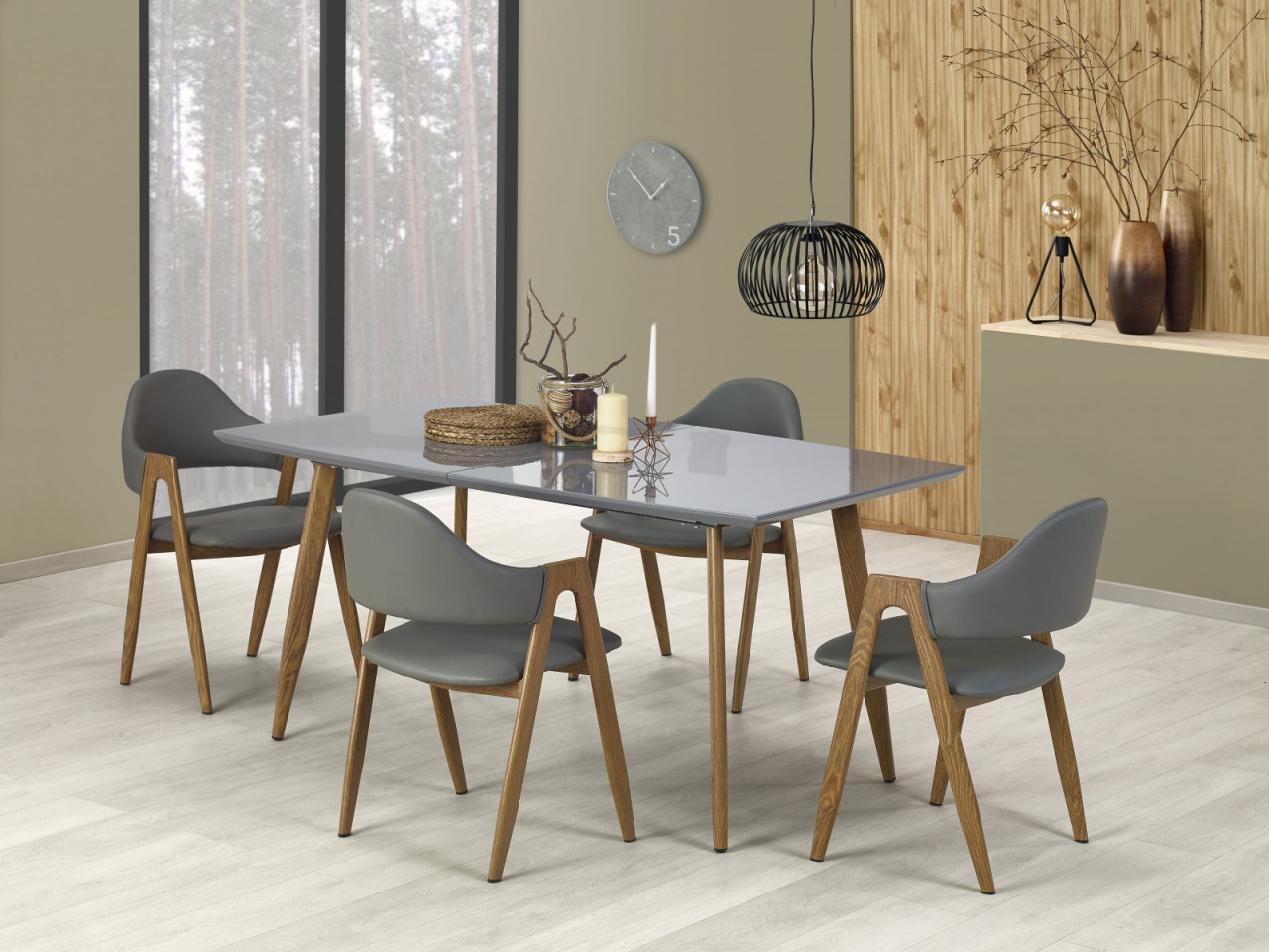 Poze Scaun tapitat K247 gri - H 80 cm