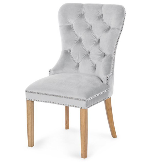 Poze Scaun tapitat Madame stejar-gri deschis - H 101 cm