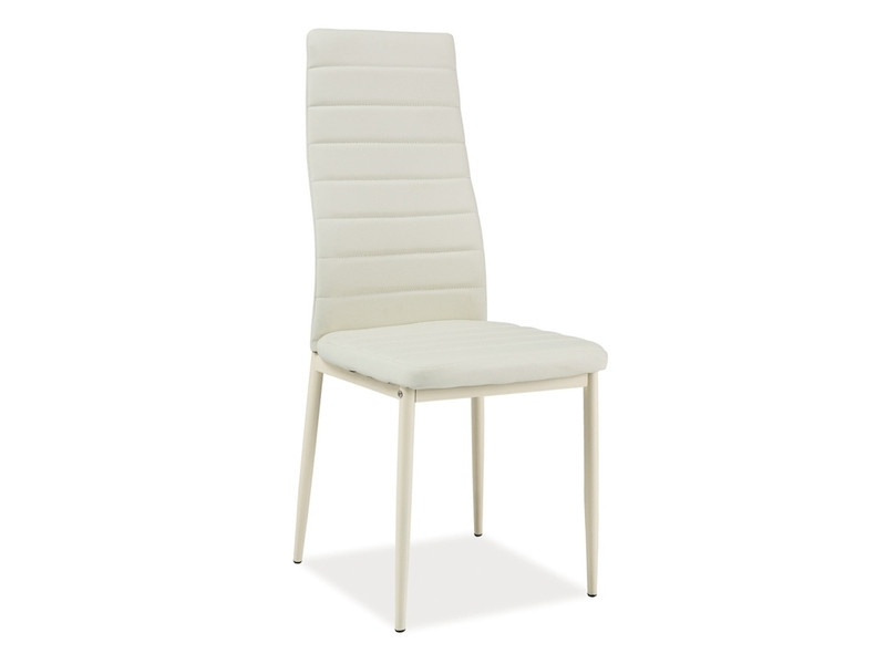 Poze Scaun tapitat piele ecologica H-261 bis krem – H 96 cm