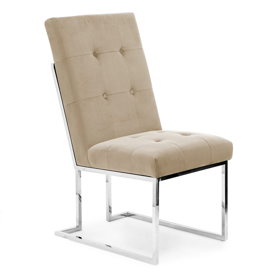 Poze Scaun tapitat Pierre bej/silver - H97 cm