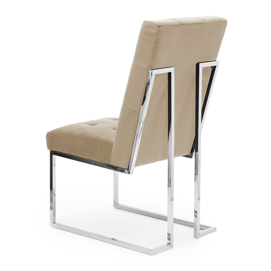 Poze Scaun tapitat Pierre bej/silver - H97 cm